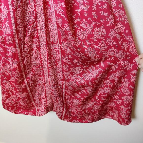 Hatch Rosalie Bandana Red Floral Maternity Midi Dress Size 2 Cross Straps - Picture 9 of 16